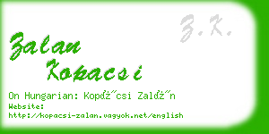 zalan kopacsi business card